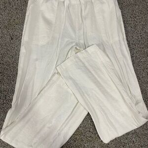 Cato Off-White Linen Trousers
